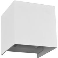 AUßENWANDLEUCHTE Qube 11.2/11.2/11.2 cm  - Weiß, Design, Metall (11.2/11.2/11.2cm)
