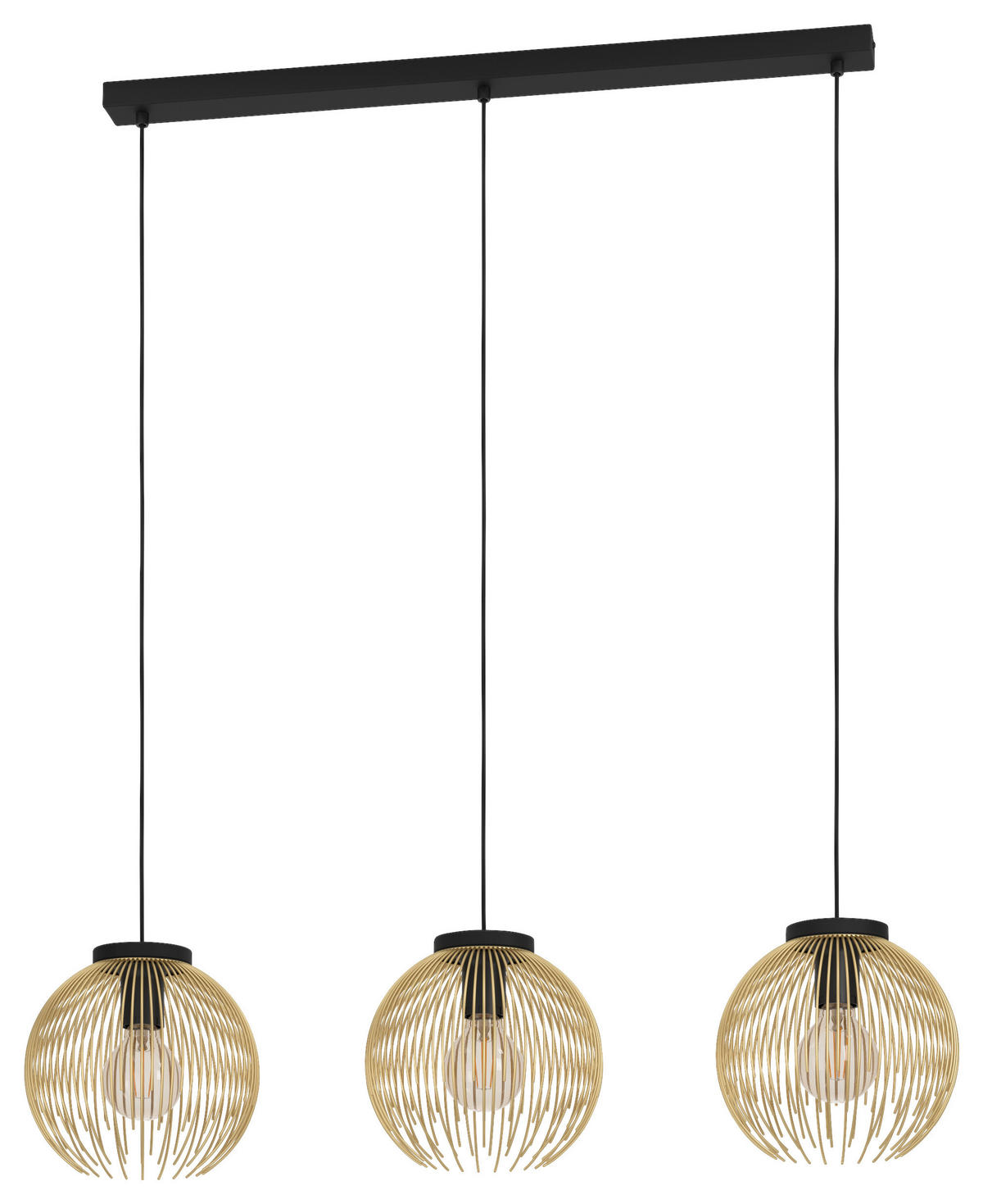 HÄNGELEUCHTE 93,5/23,5/110 cm   - Goldfarben, Design, Metall (93,5/23,5/110cm) - Eglo