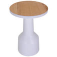 COUCHTISCH 35/35/50 cm rund Weiß, Eichefarben  - Eichefarben/Weiß, Design, Holz/Holzwerkstoff (35/35/50cm) - Landscape
