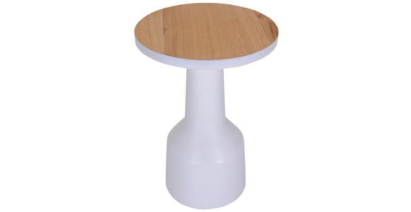 COUCHTISCH 35/35/50 cm rund Weiß, Eichefarben  - Eichefarben/Weiß, Design, Holz/Holzwerkstoff (35/35/50cm) - Landscape