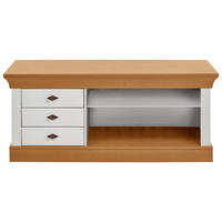 LOWBOARD  in 143/59/45 cm  - Laugenfarbig/Weiß, ROMANTIK / LANDHAUS, Holz/Metall (143/59/45cm) - Boxxx
