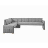 UGAONA KLUPA  siva   - siva/boja hrasta, Moderno, drvo/tekstil (265/199cm) - Livetastic