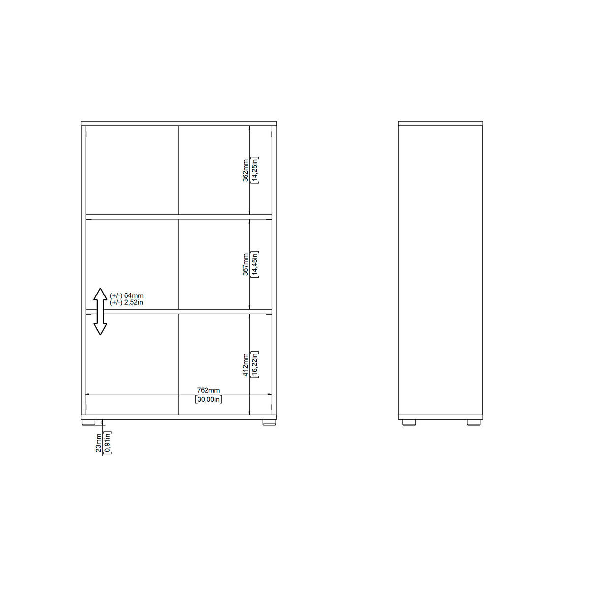 REGAL  Grau  - Grau, MODERN, Holzwerkstoff (79,6/34,3/123,6cm) - MID.YOU
