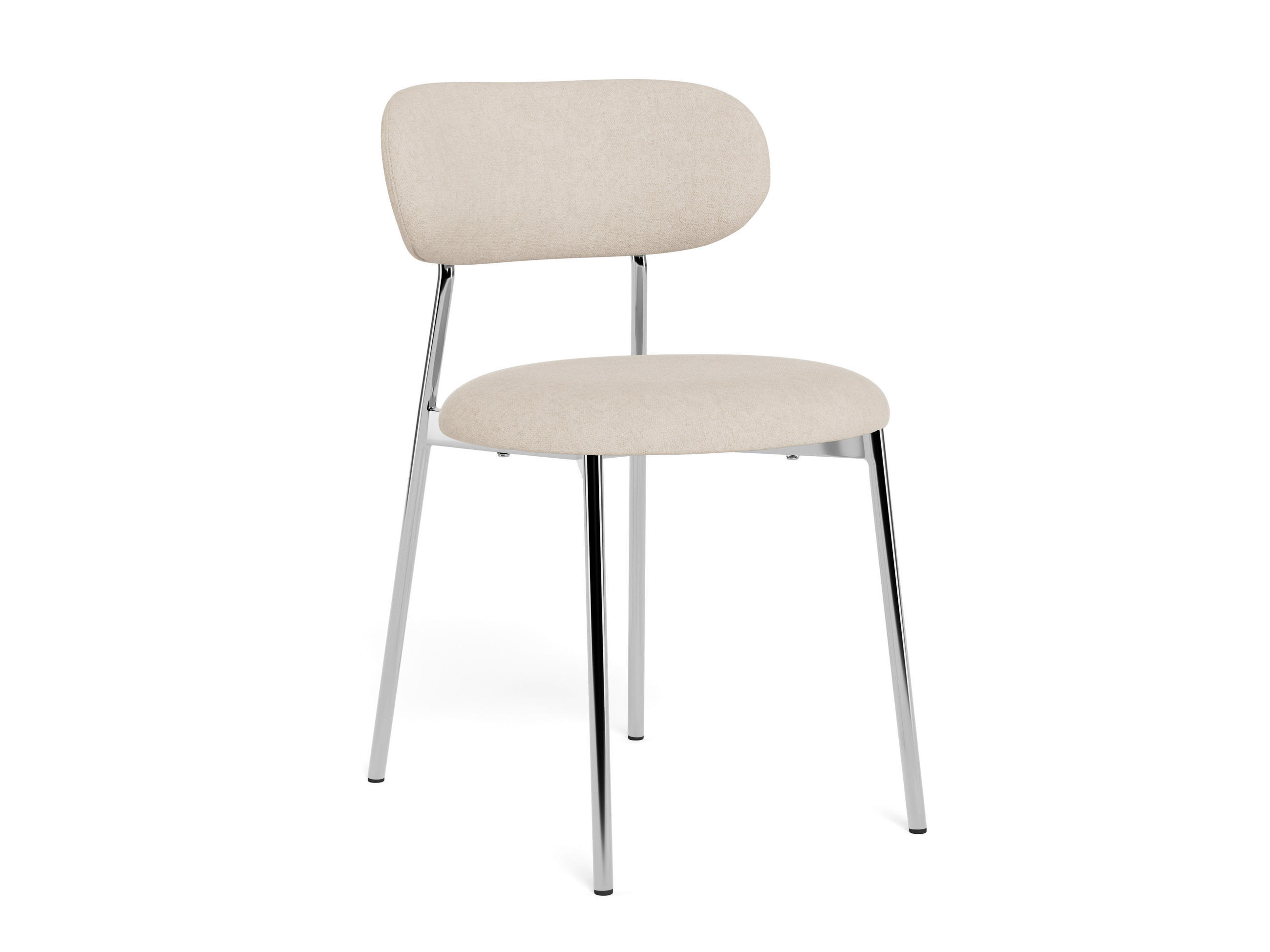 STUHL   Flachgewebe  - Sandfarben/Chromfarben, MODERN, Textil/Metall (47/79/53,5cm) - MID.YOU