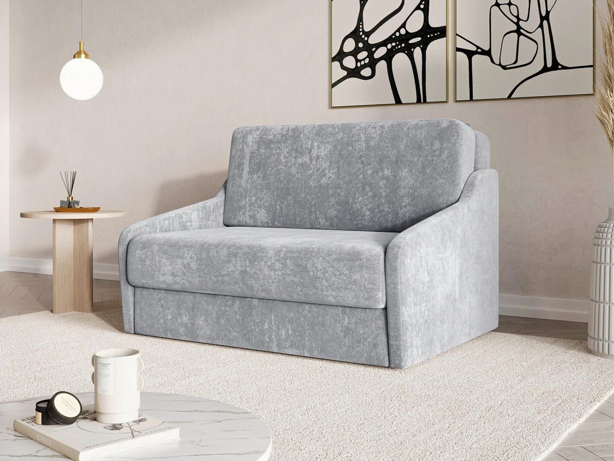 SCHLAFSOFA Grau  - Schwarz/Grau, Design, Kunststoff/Textil (136/86/113cm) - MID.YOU