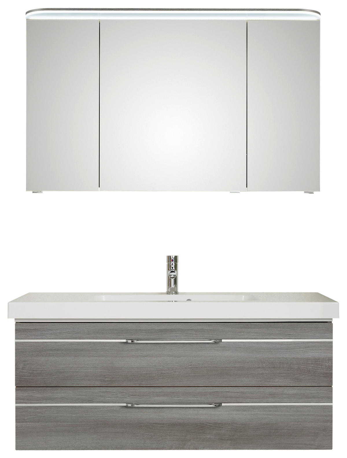 BADEZIMMER  in 123 cm  - Chromfarben/Graphitfarben, KONVENTIONELL, Glas/Holzwerkstoff (123cm) - Pelipal