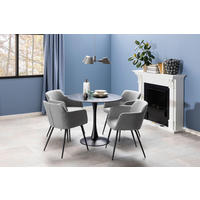 ESSTISCH in Keramik 90/90/75 cm  - Schwarz, Trend, Keramik/Metall (90/90/75cm) - MID.YOU
