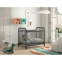 GITTERBETT 60/120 cm  - Schwarz, ROMANTIK / LANDHAUS, Metall (60/120cm) - Vipack