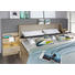 BETT 180/200 cm - Eichefarben/Dunkelbraun, KONVENTIONELL (180/200cm) - Carryhome
