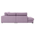 ECKSOFA in Cord Violett  - Violett/Schwarz, KONVENTIONELL, Kunststoff/Textil (250/314cm) - Carryhome