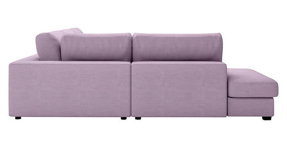 ECKSOFA in Cord Violett  - Violett/Schwarz, KONVENTIONELL, Kunststoff/Textil (250/314cm) - Carryhome