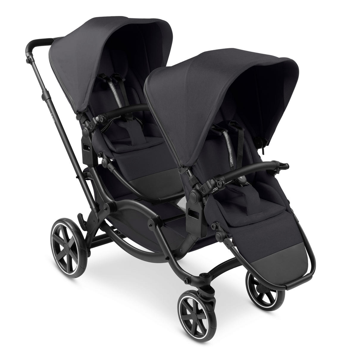 GESCHWISTERWAGEN Zoom 2  - Schwarz, Basics, Textil/Metall (121/60/118cm) - ABC Design