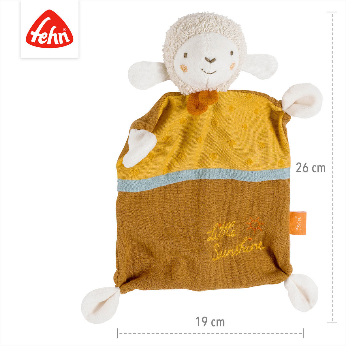 SCHMUSETUCH Classic Stars  - Senfgelb, Basics, Textil (26/21/5cm) - Fehn