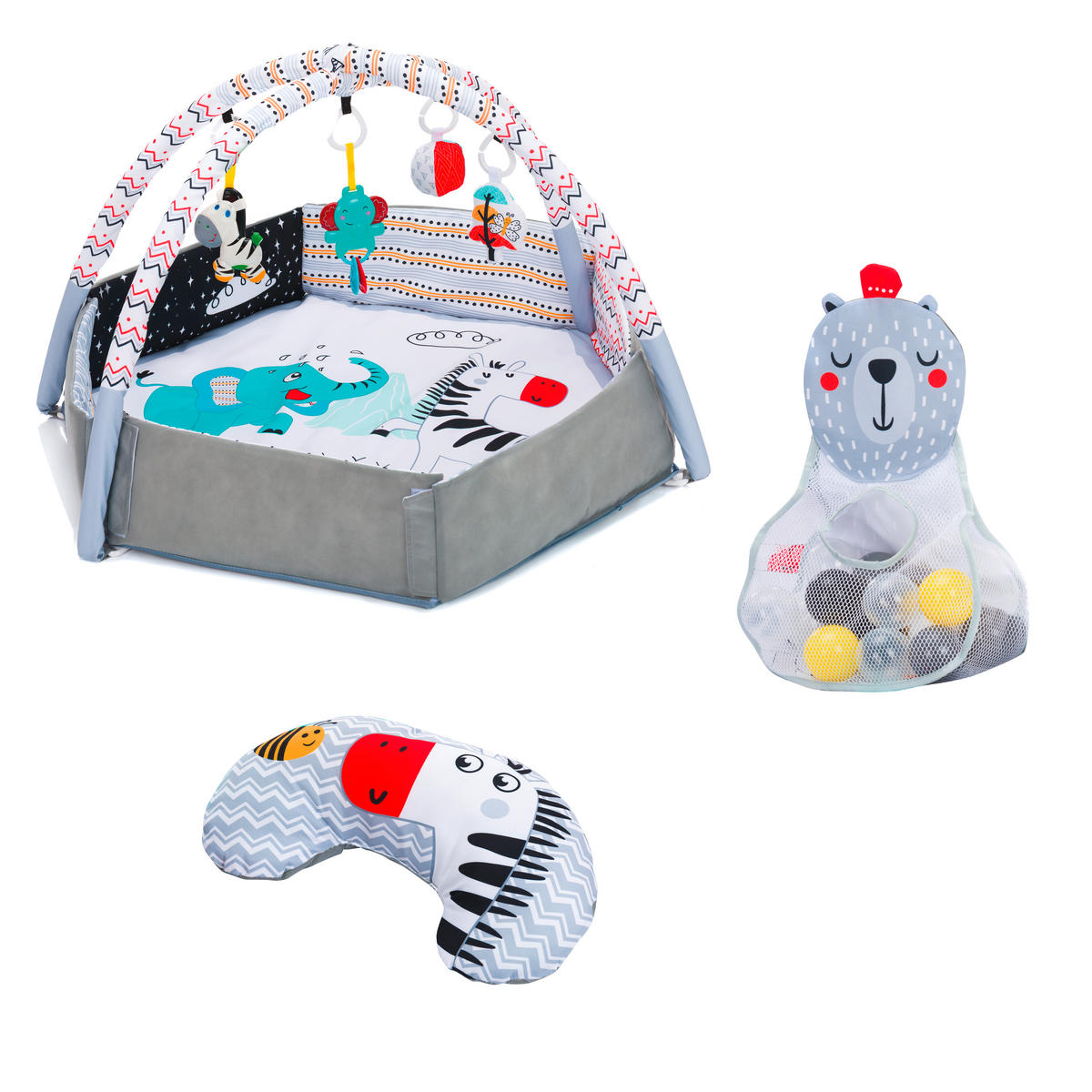 SPIELDECKE  - Multicolor/Weiß, Basics, Textil (120/55cm) - Fillikid