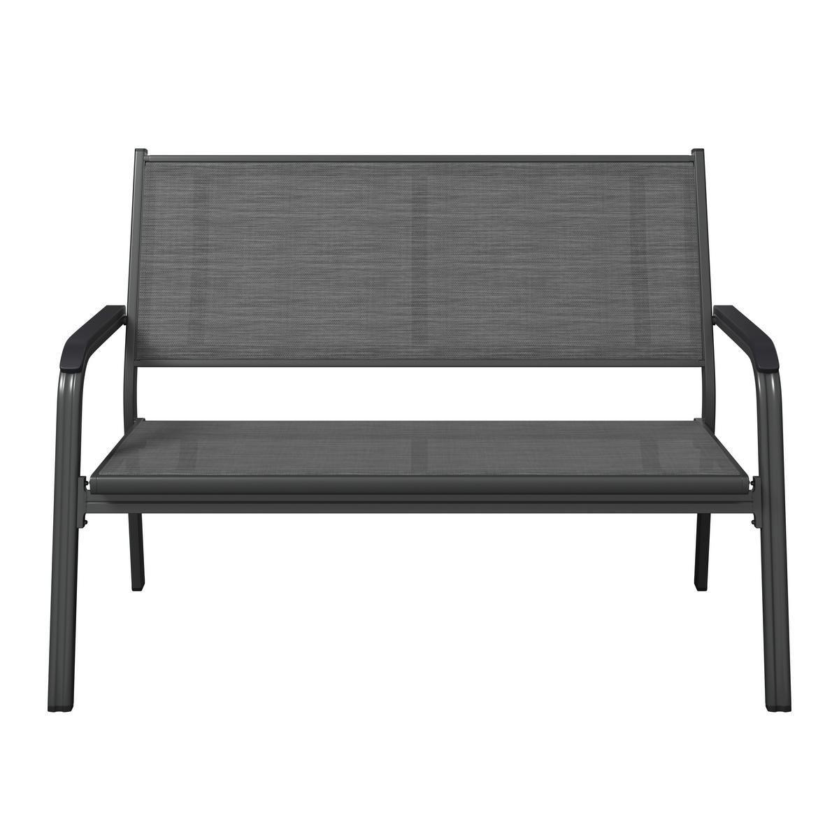 2-SITZER-BANK 137,5/97/67 cm  in Anthrazit, Grau  - Anthrazit/Grau, KONVENTIONELL, Textil/Metall (137,5/97/67cm) - Kettler