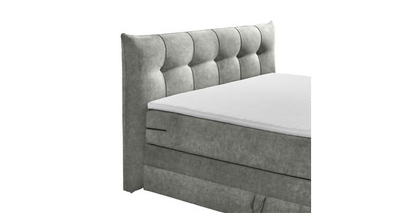 BOXSPRINGBETT 180/200 cm  in Grau  - Schwarz/Grau, KONVENTIONELL, Kunststoff/Textil (180/200cm) - Esposa