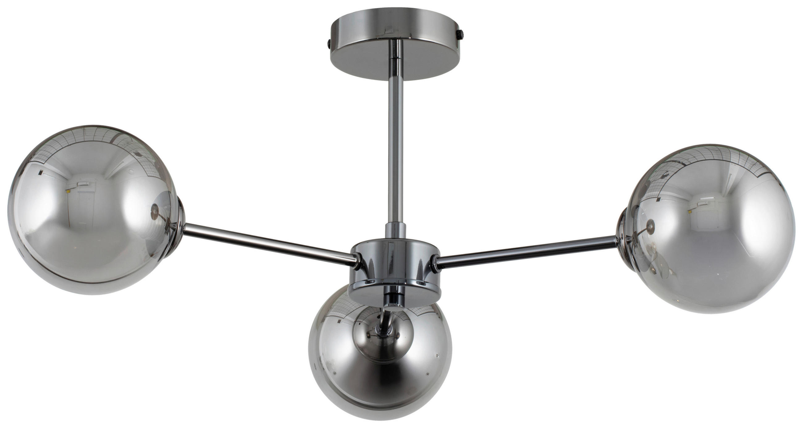 DECKENLEUCHTE 62/25 cm   - Braun, Trend, Glas/Metall (62/25cm) - Novel