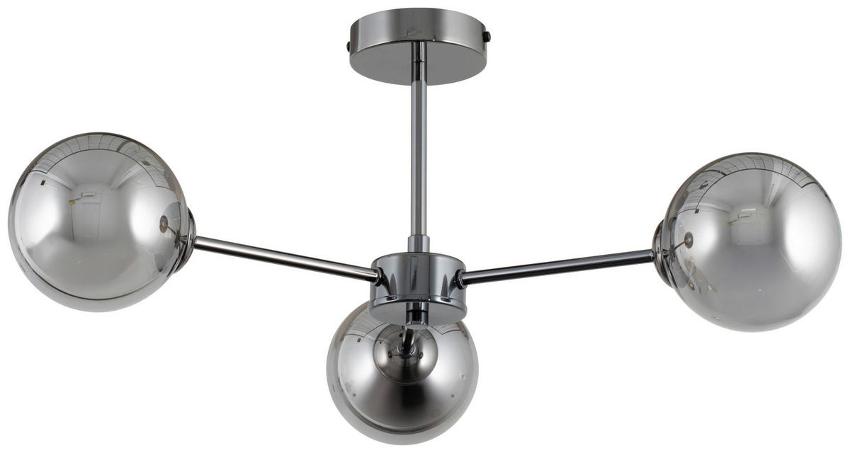 DECKENLEUCHTE  62/25 cm    - Braun, Trend, Glas/Metall (62/25cm) - Novel