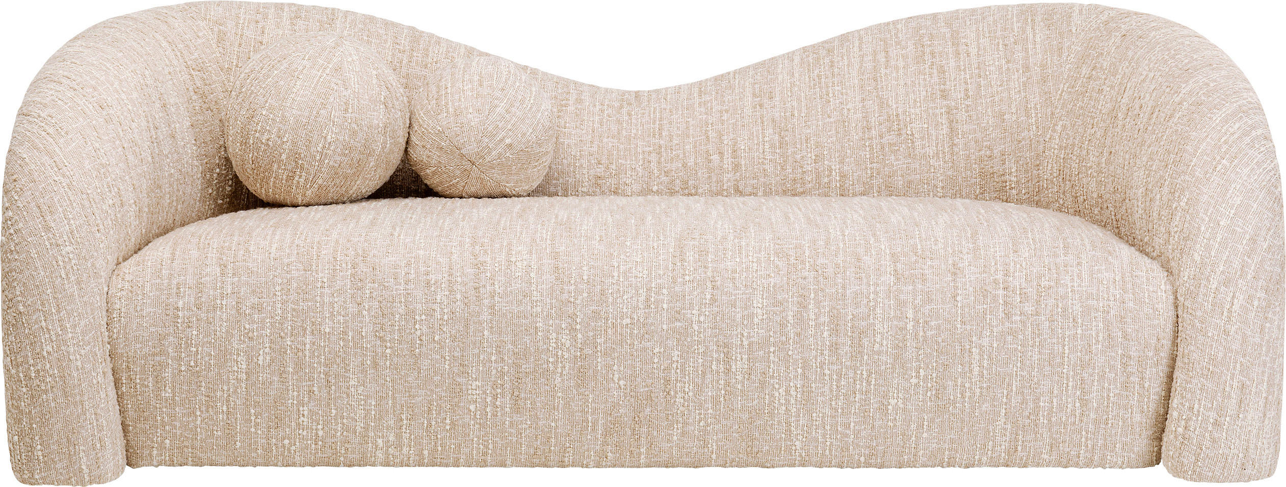 2-SITZER-SOFA Webstoff Creme  - Creme, MODERN, Holz/Kunststoff (201/71/94cm) - Kare-Design