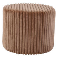 HOCKER in Holz, Textil Hellbraun  - Hellbraun, Design, Holz/Textil (49,5/41/49.5cm) - Xora