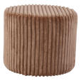 HOCKER in Holz, Textil Hellbraun  - Hellbraun, Design, Holz/Textil (49,5/41/49.5cm) - Xora