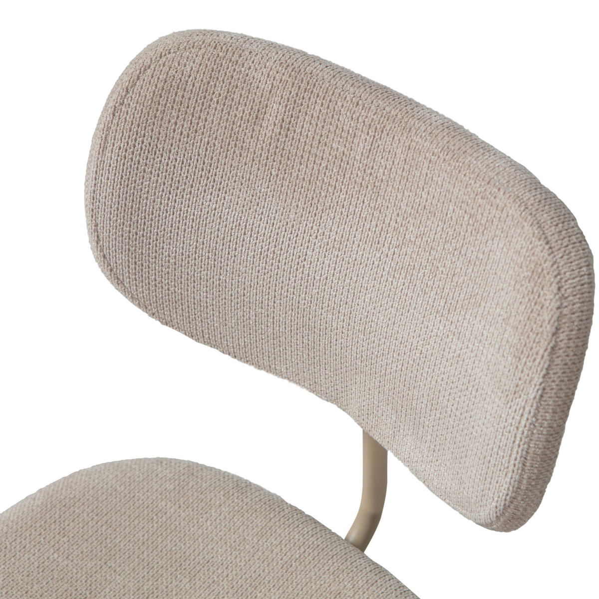 STUHL-SET 2 Stück  gerippt  - Sandfarben, MODERN, Textil/Metall (54/78/45cm) - Livetastic