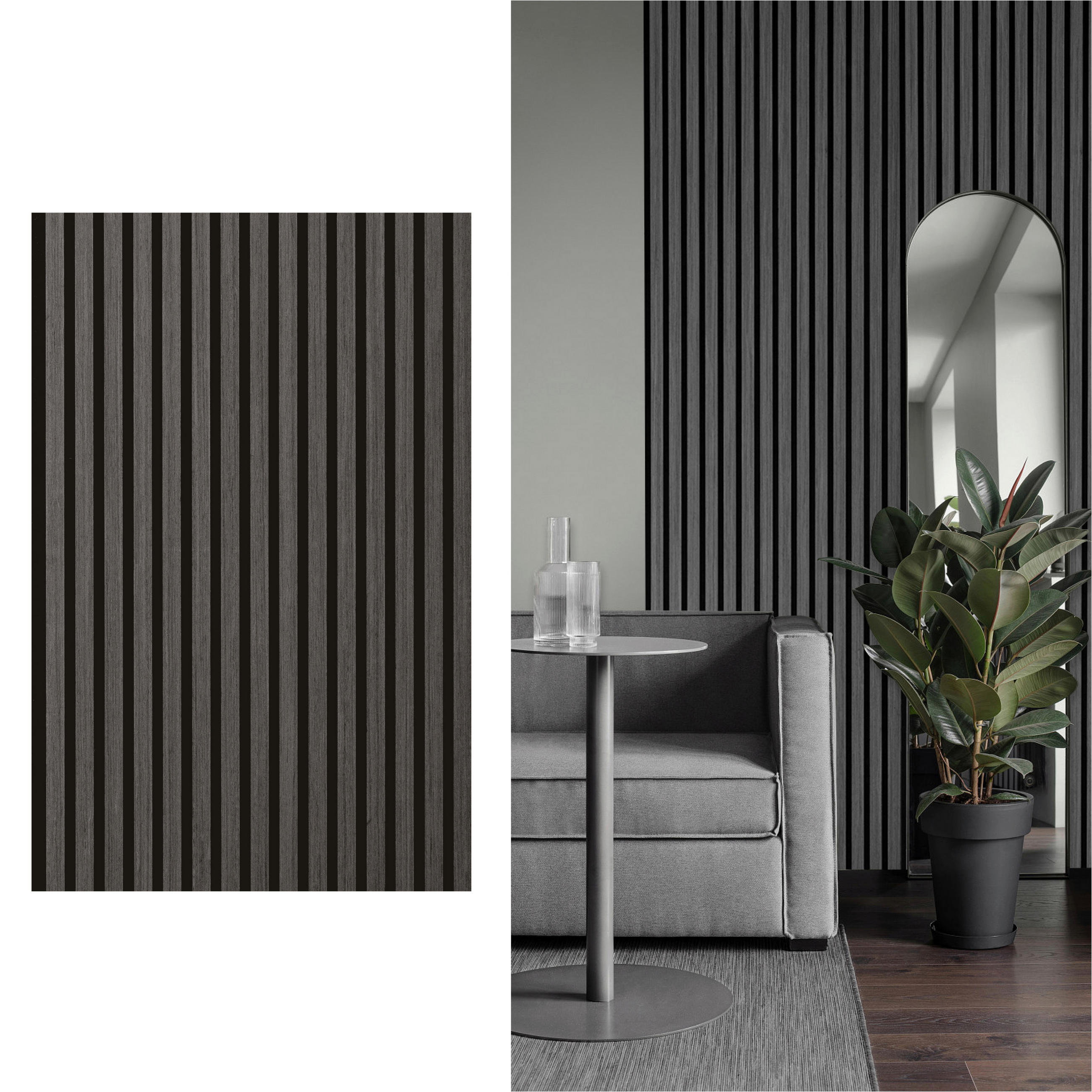 Novel Akustikpaneel Eiche schwarz Sonido Elements Eiche, Schwarz 56x1.8x120 cm