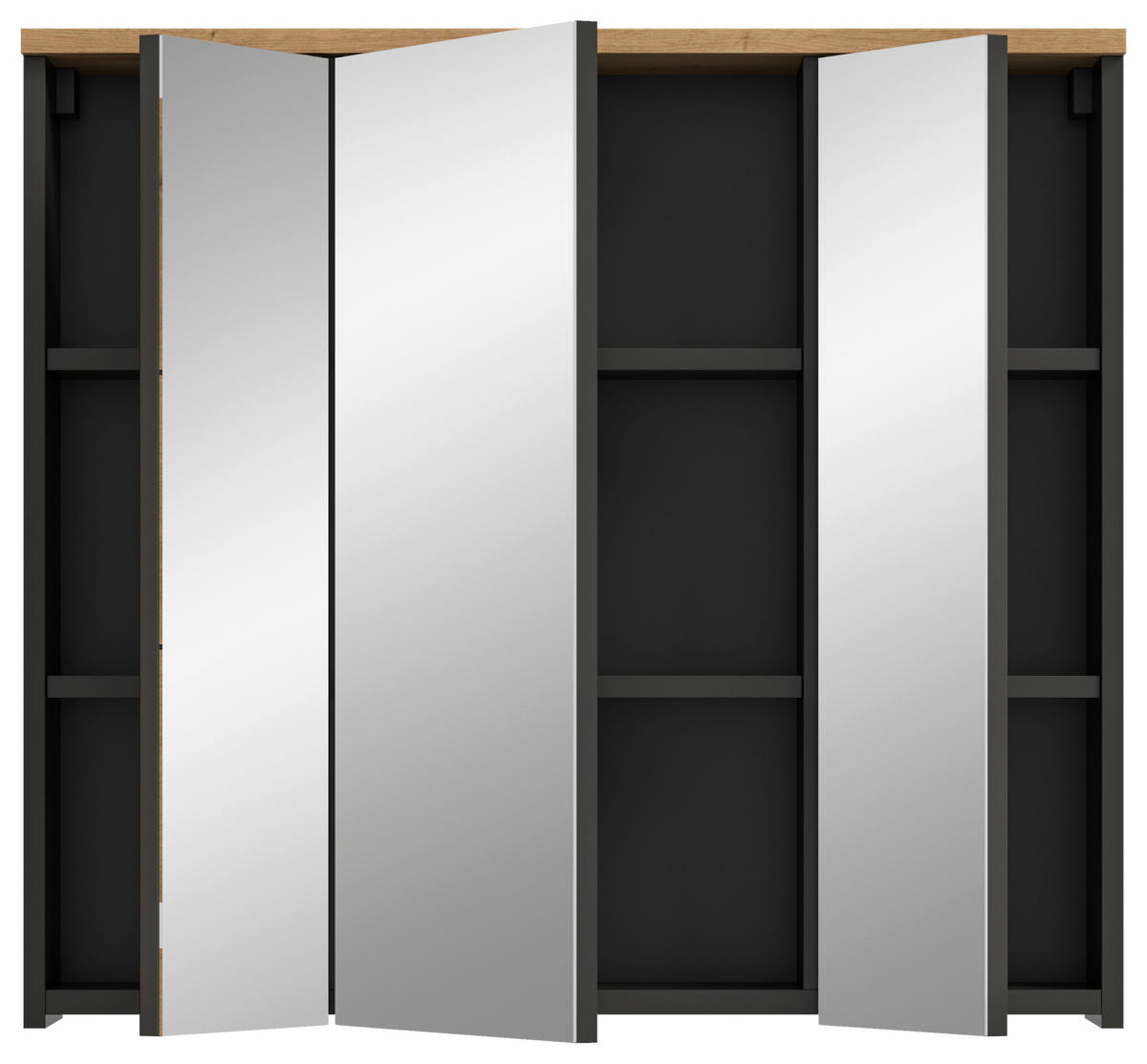 OMARA Z OGLEDALOM 80/73/21 cm  - Moderno, steklo/leseni material (80/73/21cm) - MID.YOU