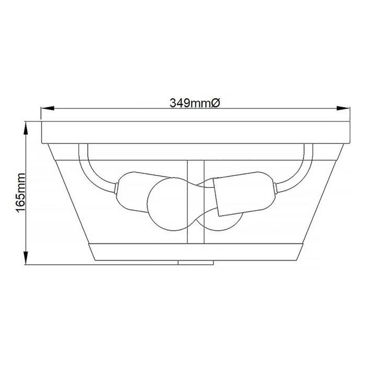 DECKENLEUCHTE Harrow 34.9/16.5 cm   - Nickelfarben, Basics, Metall (34.9/16.5cm) - Elstead Lighting