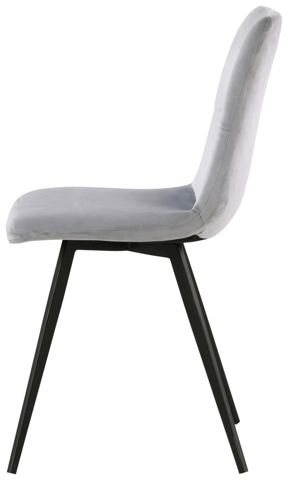 STOL, kovina, tekstil svetlo siva  - črna/svetlo siva, Design, kovina/tekstil (45/88/54,5cm) - Carryhome
