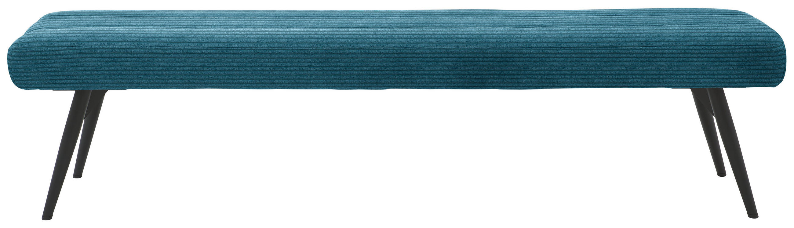 SITZBANK in Textil Petrol  - Petrol/Schwarz, Design, Textil/Metall (200/48/47cm) - Dieter Knoll