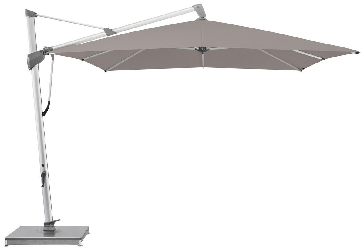 AMPELSCHIRM 400x300 cm Graubraun  - Anthrazit/Graubraun, MODERN, Textil/Metall (300/400cm) - Glatz