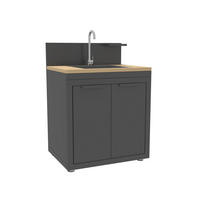 SPOD. SKRINKA DO VONK. KUCHYN  - antracitová, Basics, kov (80/110/60cm) - Gardenson