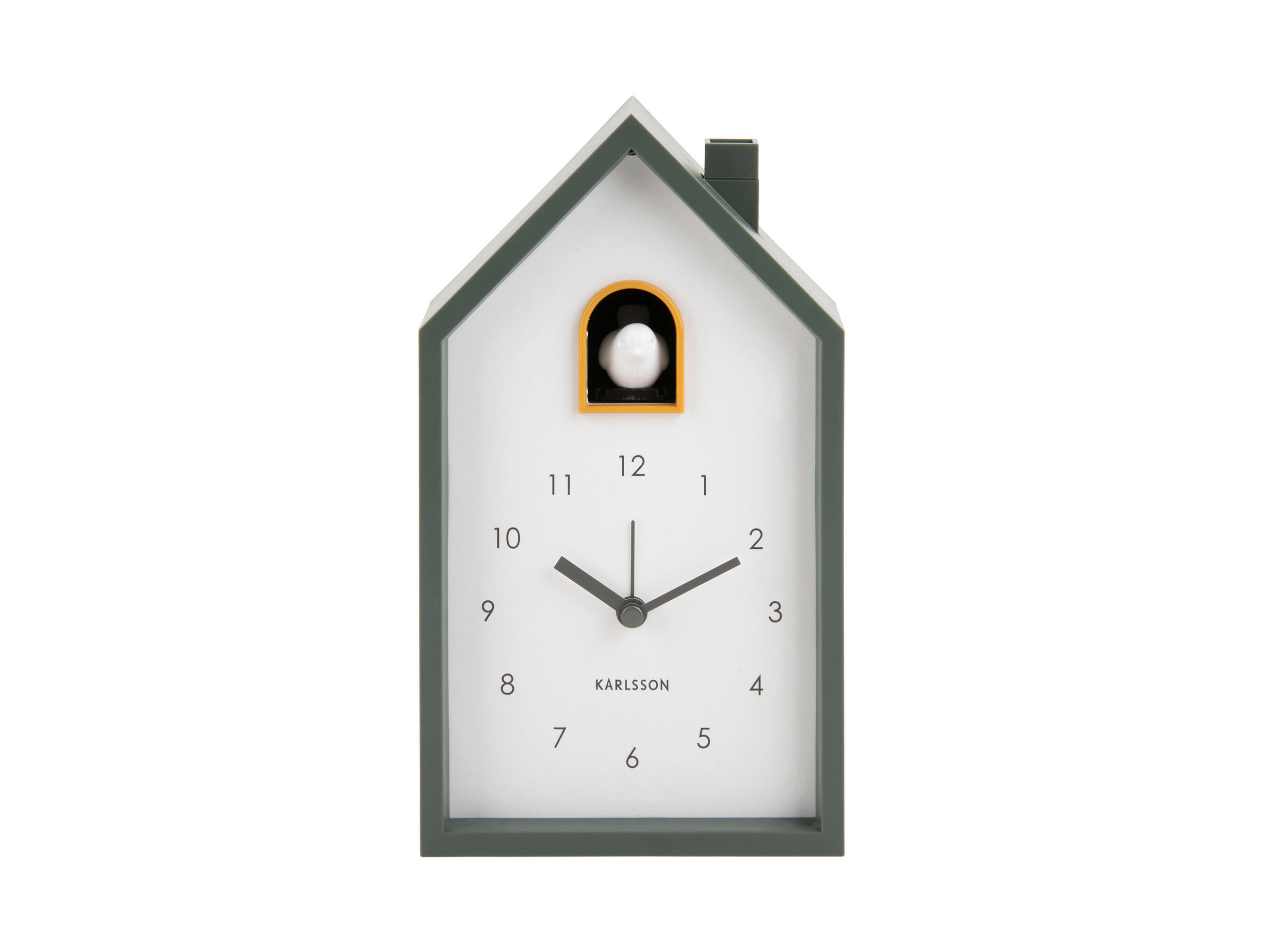 Karlsson Wecker Modern Cuckoo Weiß, Mintgrau 12x20x6 cm