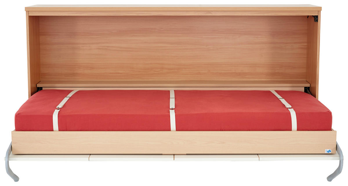 KLAPPBETT 90/200 cm Creme, Nussbaumfarben  - Nussbaumfarben/Creme, Design, Holzwerkstoff (90/200cm)