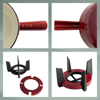 FONDUESET Calido  - Rot, KONVENTIONELL, Metall (20/20cm) - Kela