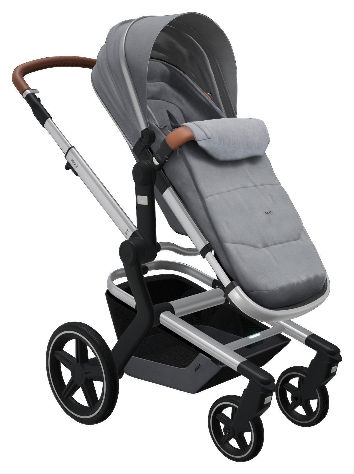 SET DJEČJIH KOLICA  Day+  - siva/srebrne boje, Trend, tekstil/metal (59,5/100-111/84cm) - Joolz