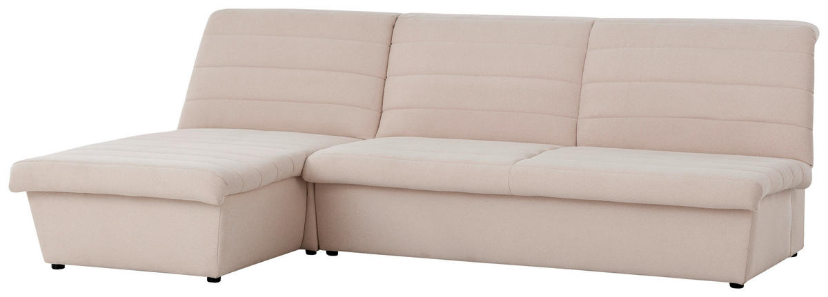 ECKSOFA in Webstoff Creme  168/274 cm  - Creme/Schwarz, Design, Kunststoff/Textil (168/274cm) - LOOKS by W.Joop