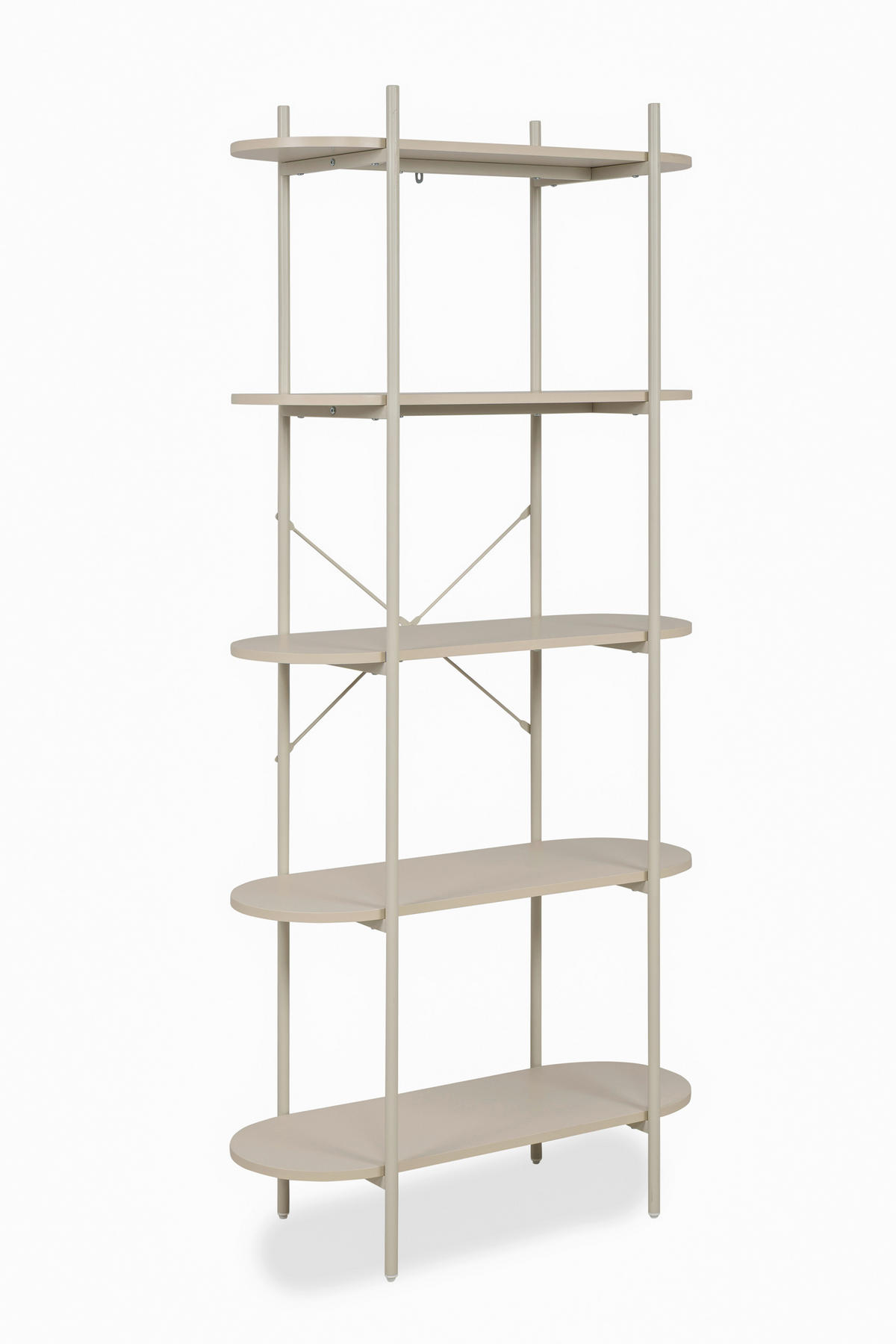 REGAL bež  metal, drvni materijal  - bež, Design, drvni materijal/metal (80/174/34,5cm) - MID.YOU