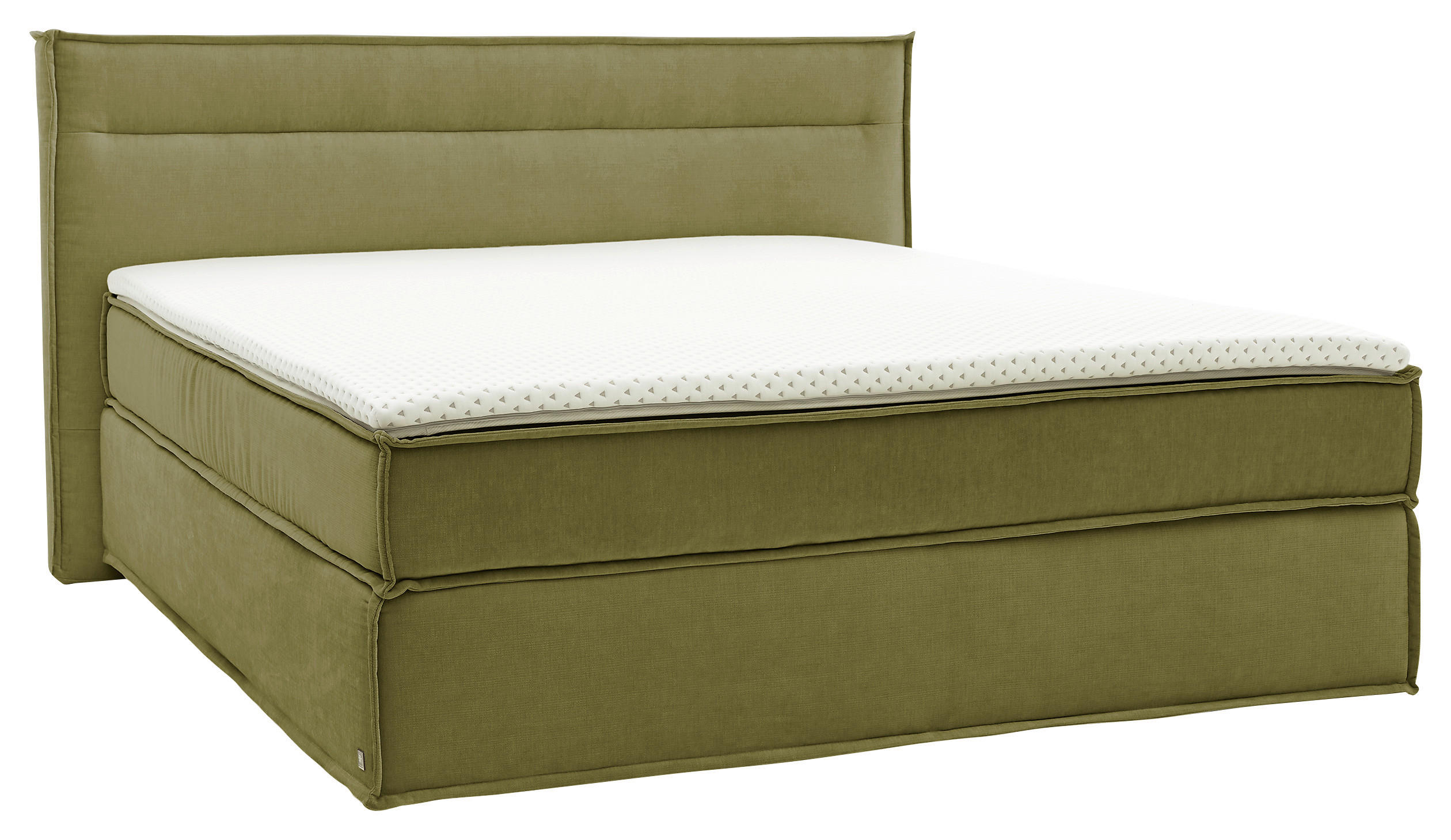 BOXSPRINGBETT 200/200 cm  in Hellgrün  - Schwarz/Hellgrün, Design, Textil (200/200cm) - Musterring