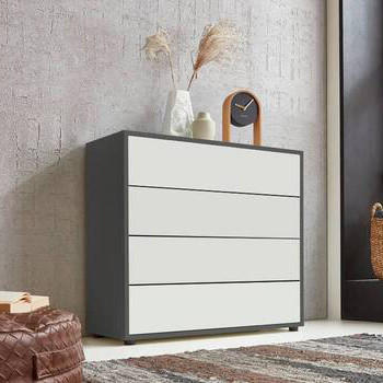 KOMMODE Mailand Typ 3  in 79/73/33 cm  - Anthrazit/Schwarz, MODERN, Holzwerkstoff/Kunststoff (79/73/33cm) - MID.YOU