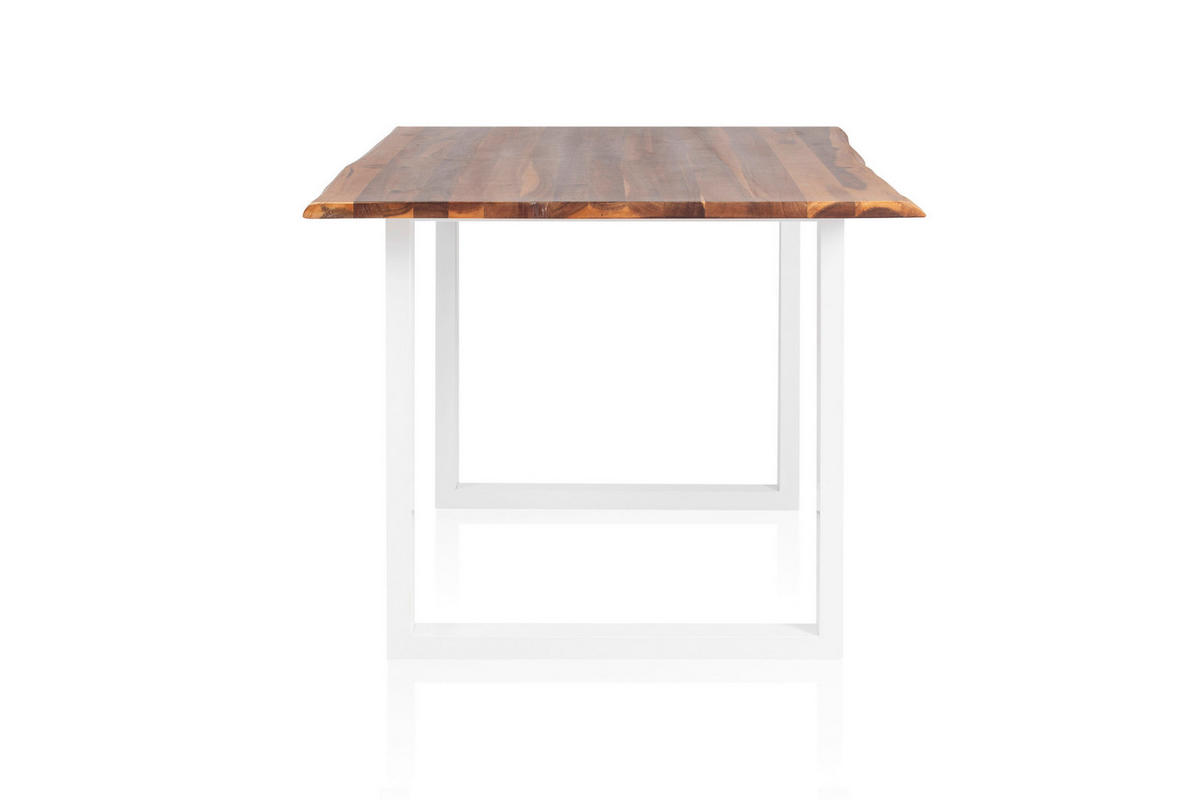 ESSTISCH in Holz 200/100/75 cm   - Weiß/Naturfarben, MODERN, Holz/Metall (200/100/75cm) - Livetastic