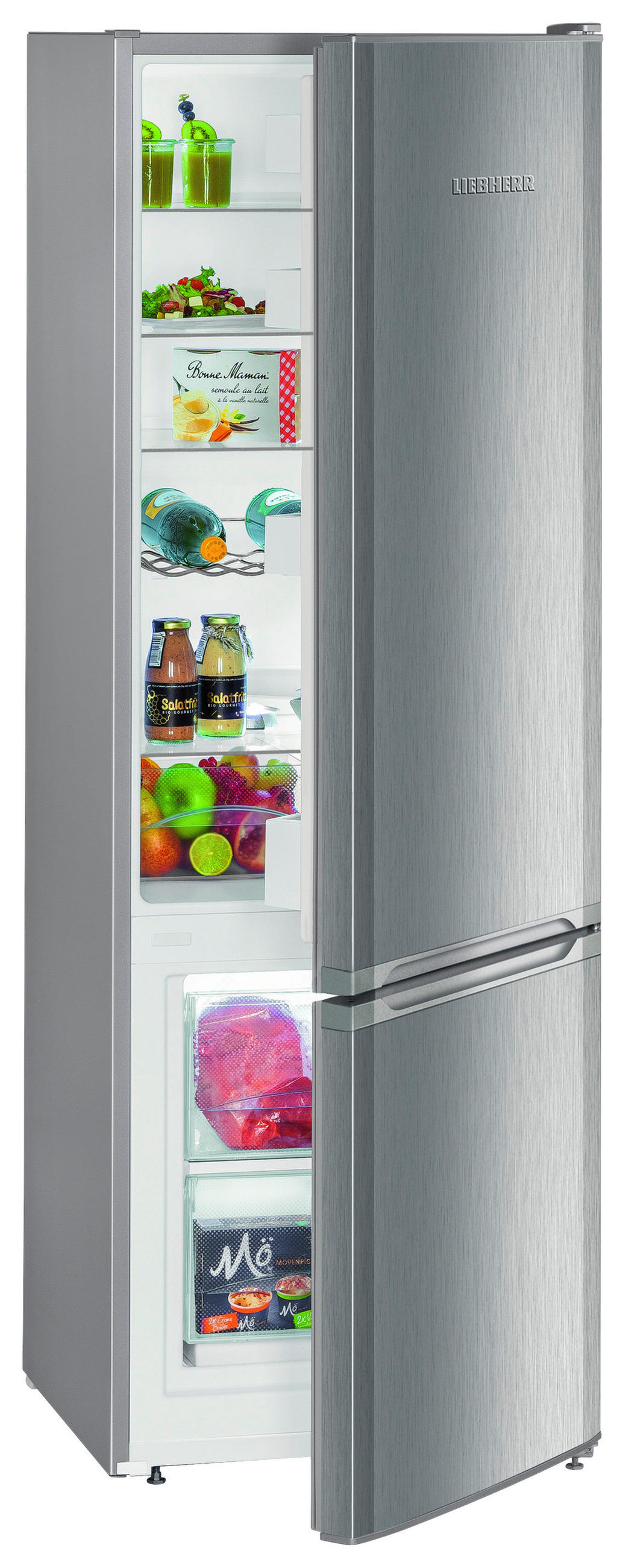 KÜHL-GEFRIER-KOMBINATION 55/161,2/63 cm CUele 2831  - Edelstahlfarben, Basics, Metall (55/161,2/63cm) - Liebherr