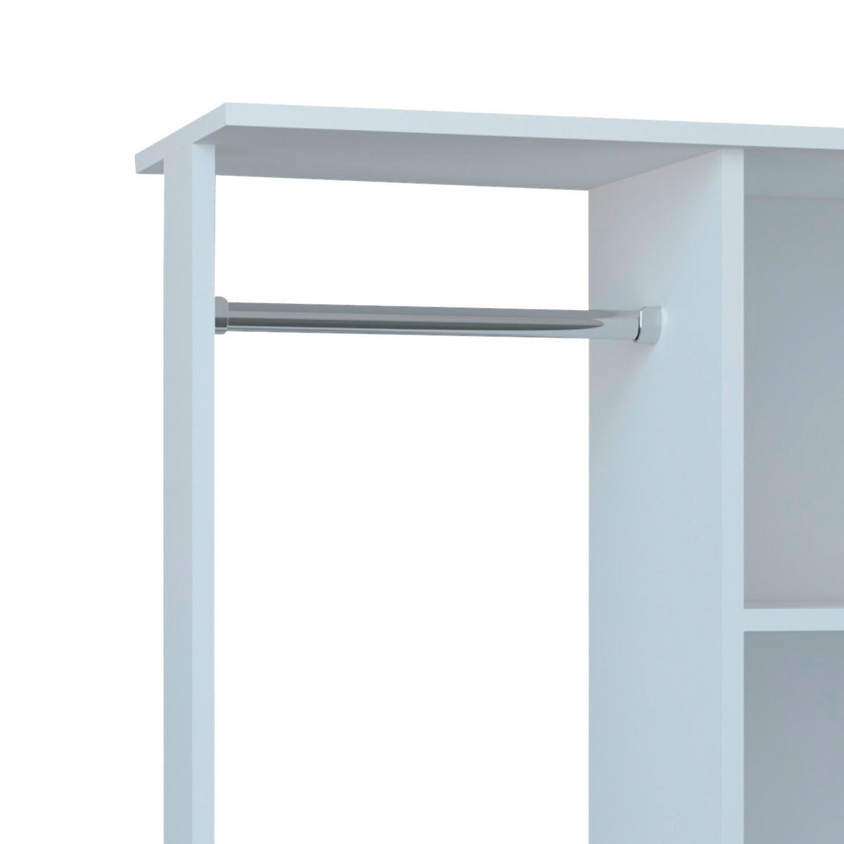 REGAL  116/124/40 cm Weiss  - Weiss, Modern, Holzwerkstoff/Kunststoff (116/124/40cm) - MID.YOU