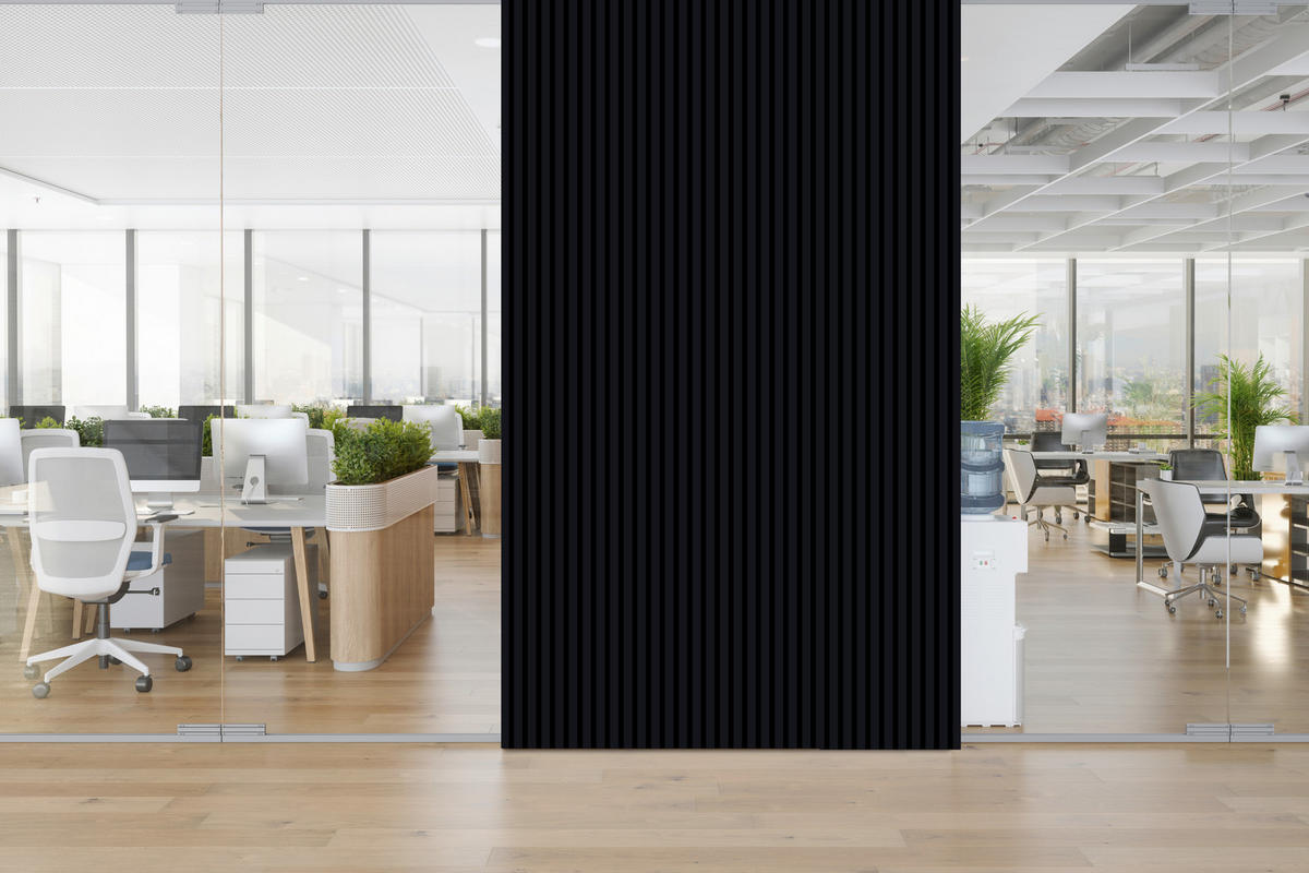 ABSCHLUSSLEISTEN Schwarz foliert 2.5/1.8/275 cm  - Schwarz, KONVENTIONELL, Holzwerkstoff/Textil (2.5/1.8/275cm)