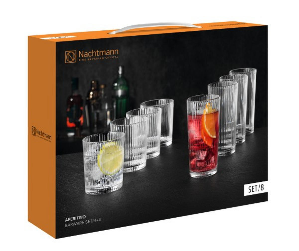 GLASSET 8 delar  - transparent, Basics, glas (8,5/10/15/8,5cm) - Nachtmann