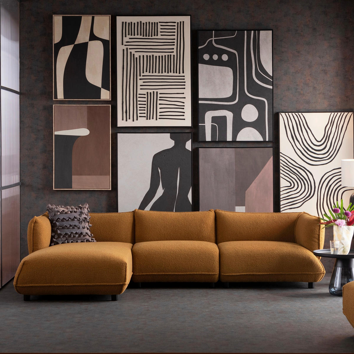 BILD Abstraktes  - Schwarz/Grau, Design, Holz/Kunststoff (73/113/4cm) - Kare-Design