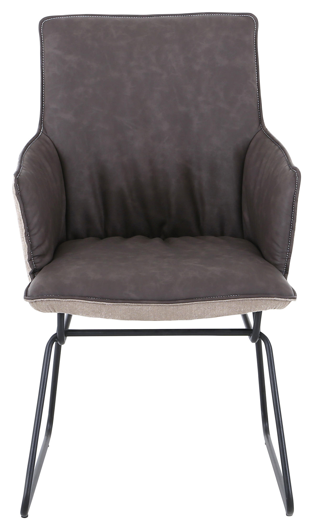 STOLICA  braon       - boja hroma/braon, Dizajnerski, metal/tekstil (57/89/65cm) - Carryhome