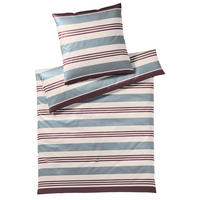 POVLEČENÍ, makosatén, šedá, vínově červená, 155/200 cm  - šedá/vínově červená, Basics, textil (155/200cm) - Yes for bed