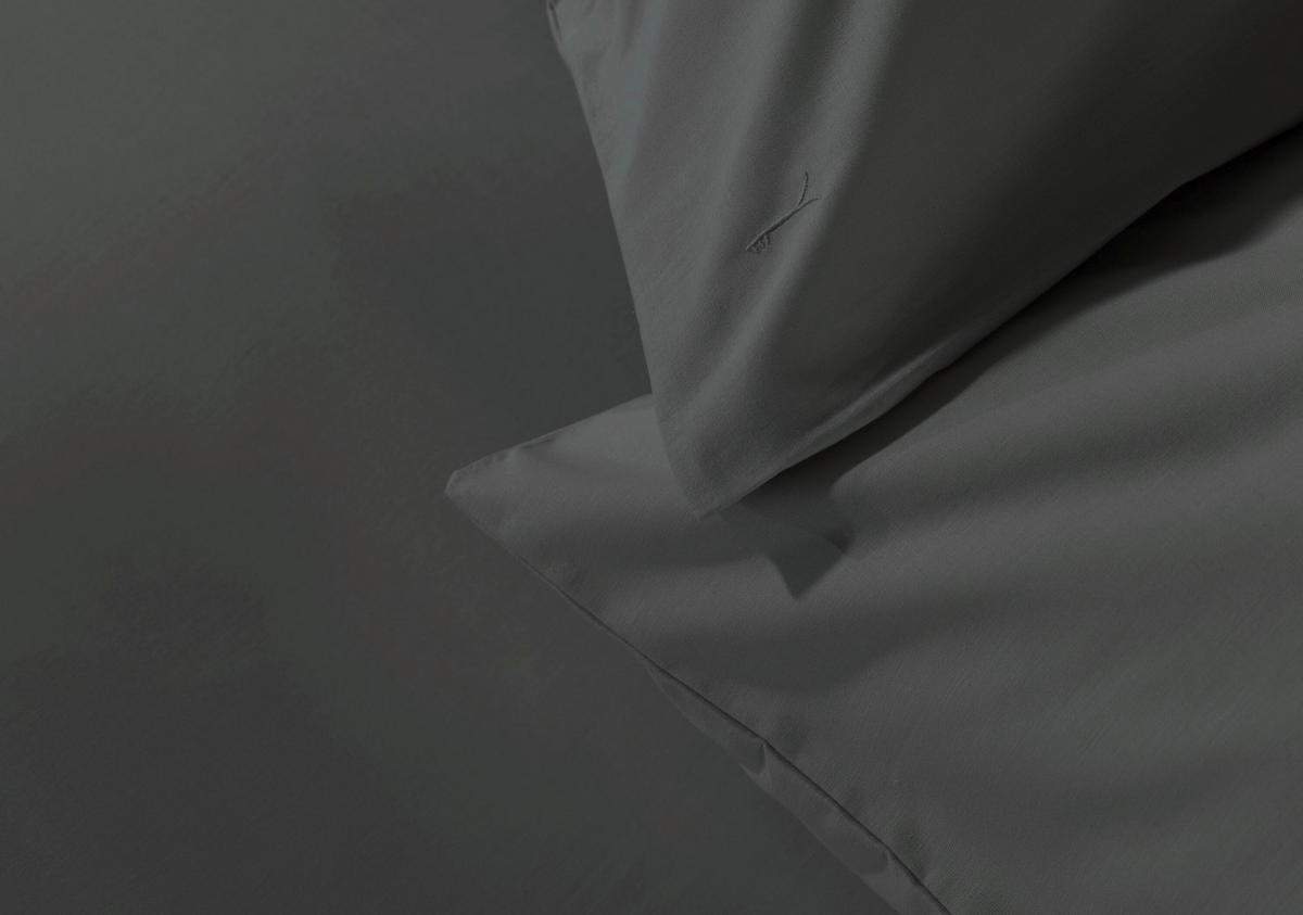 BETTWÄSCHE 2-teilig Suite-Casablanca Renforcé 135/200 cm  - Dunkelgrau, Basics, Textil (135/200cm)